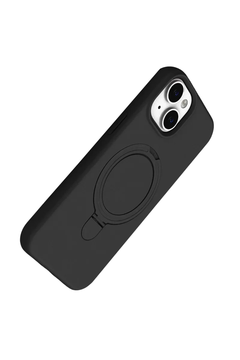 Newface Apple iPhone 14 Regal Magsafe Standlı Kapak - Siyah