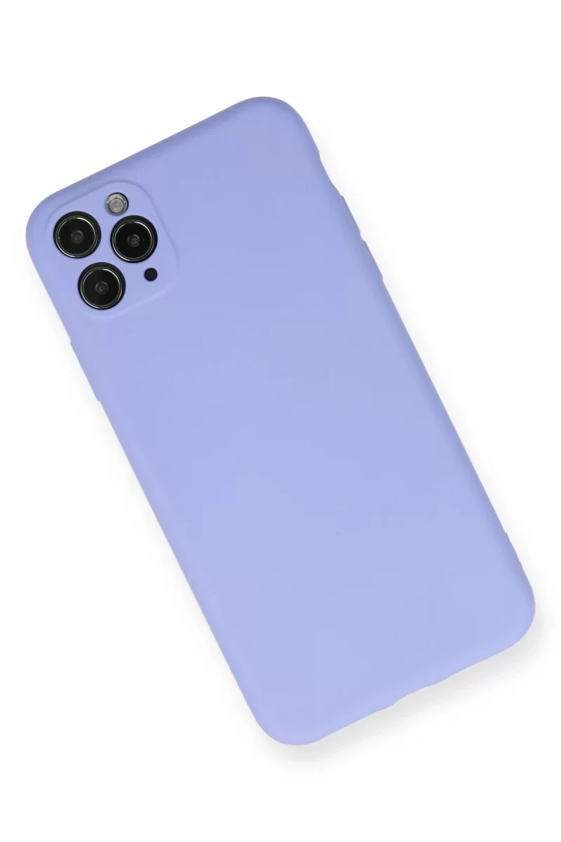 Newface Apple iPhone 11 Pro Max Kılıf Nano içi Kadife Silikon - Lila