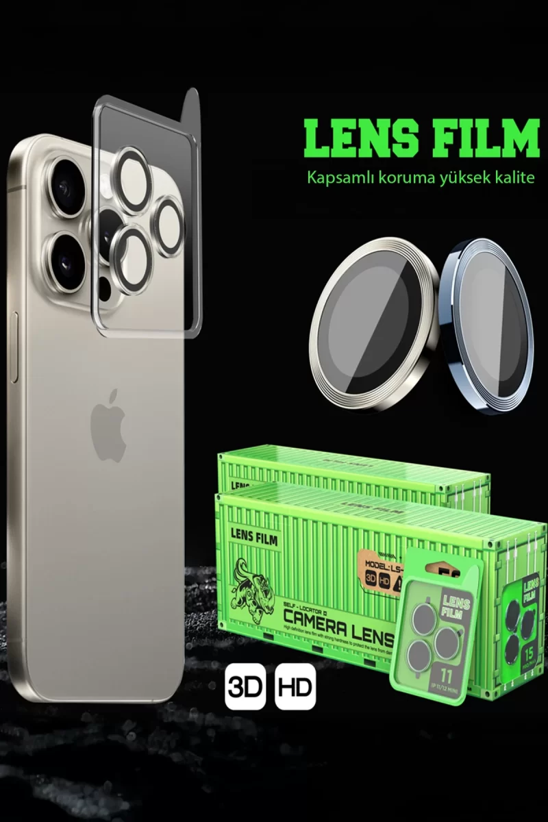 Newface Xiaomi Redmi Note 13 Pro Plus Raze Metal Kamera Lens - Siyah