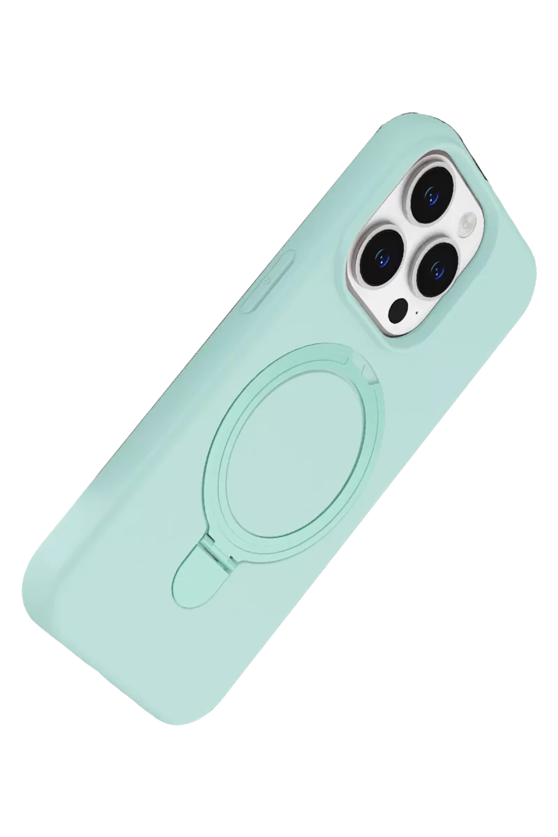 Newface Apple iPhone 15 Pro Max Regal Magsafe Standlı Kapak - Su Yeşili