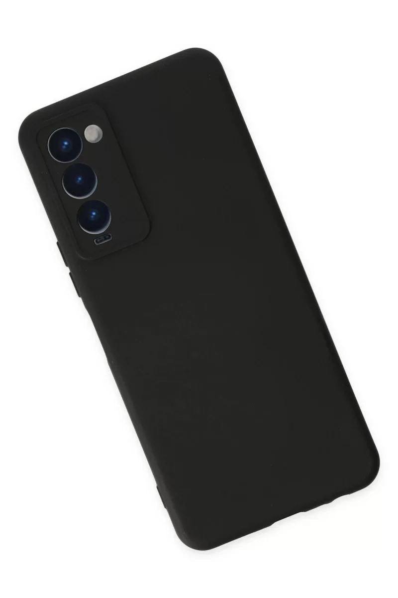 Newface Tecno Camon 18 Kılıf Nano içi Kadife Silikon - Siyah