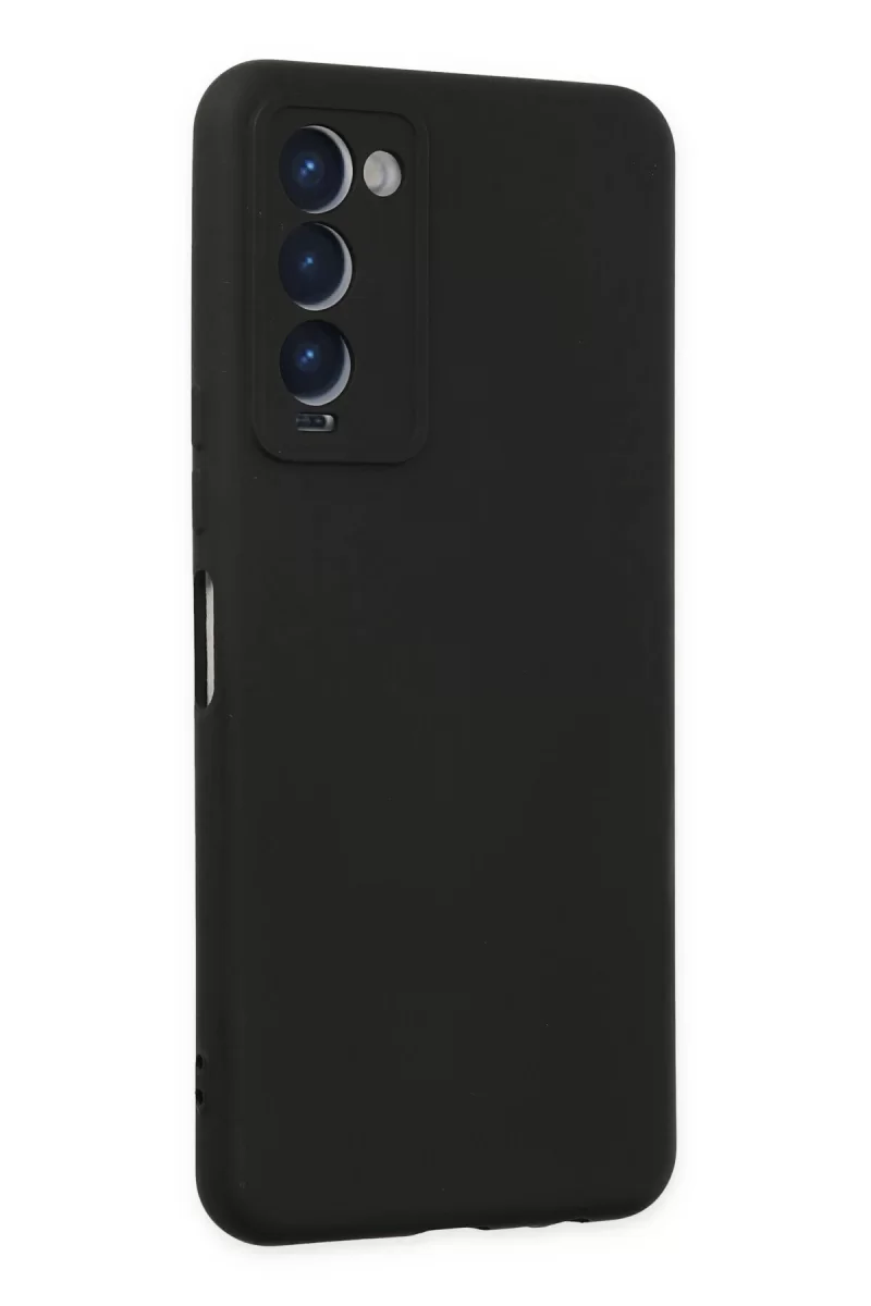 Newface Tecno Camon 18 Kılıf Nano içi Kadife Silikon - Siyah