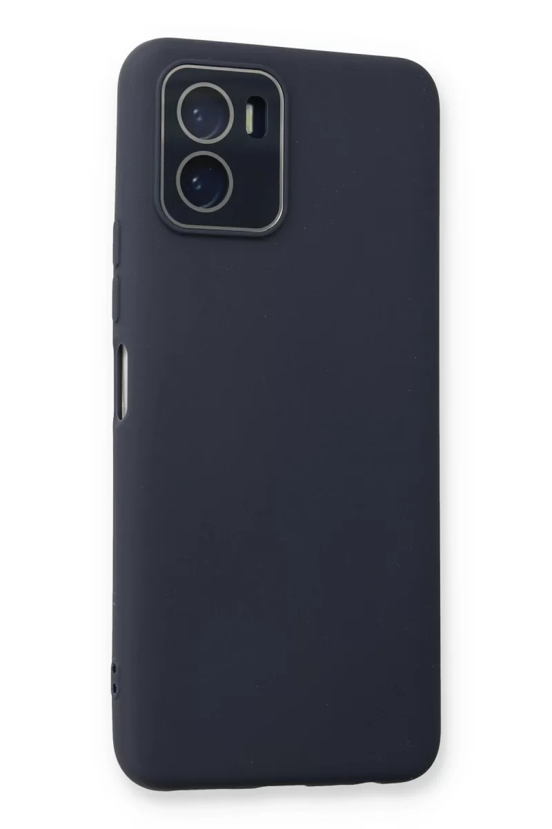 Newface Vivo Y15S Kılıf Lansman Glass Kapak - Lacivert