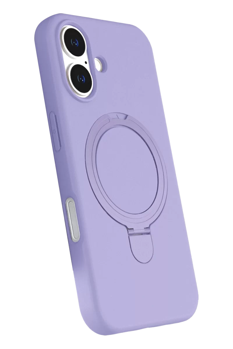 Newface Apple iPhone 16 Plus Regal Magsafe Standlı Kapak - Lila