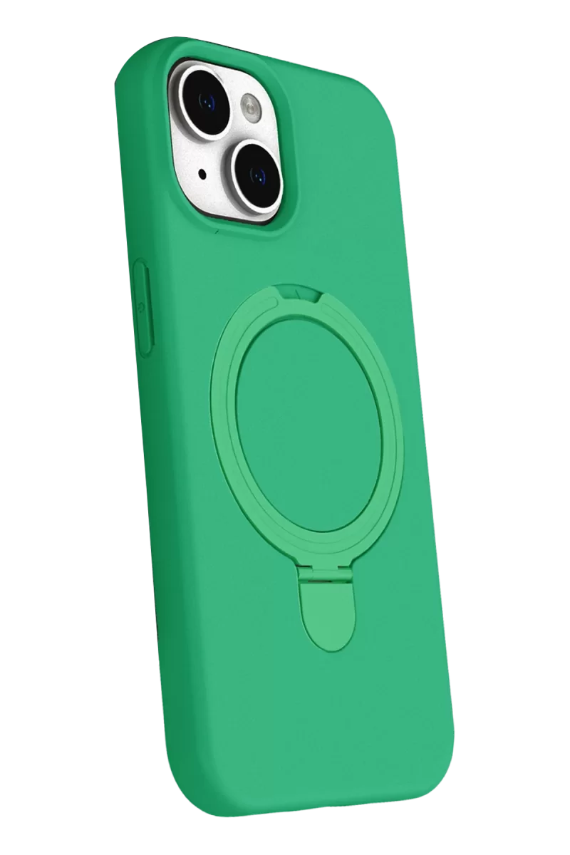 Newface Apple iPhone 14 Regal Magsafe Standlı Kapak - Yeşil