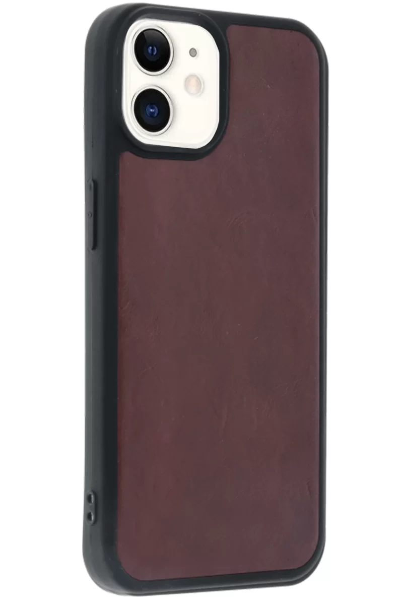 Newface Apple iPhone 11 Kılıf Aras Deri Kapak - Bordo
