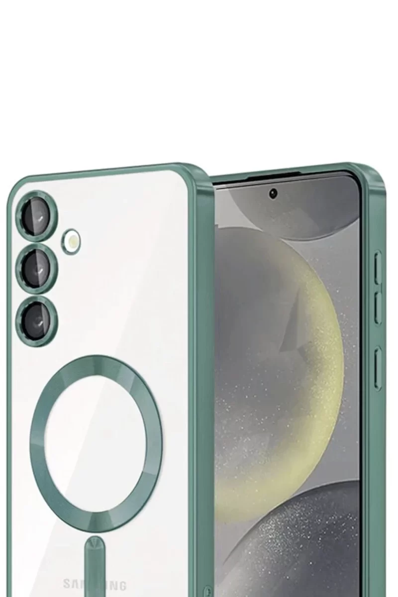 Newface Samsung Galaxy A55 5G Kross Magneticsafe Kapak - Koyu Yeşil