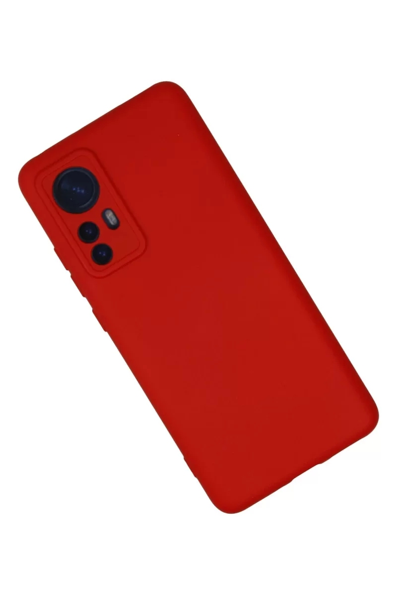 Newface Xiaomi Mi 12 Kılıf Nano içi Kadife Silikon - Kırmızı