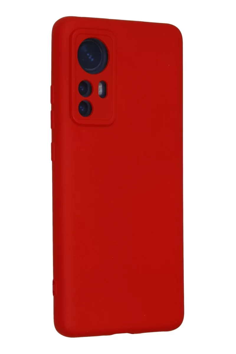 Newface Xiaomi Mi 12 Kılıf Nano içi Kadife Silikon - Kırmızı