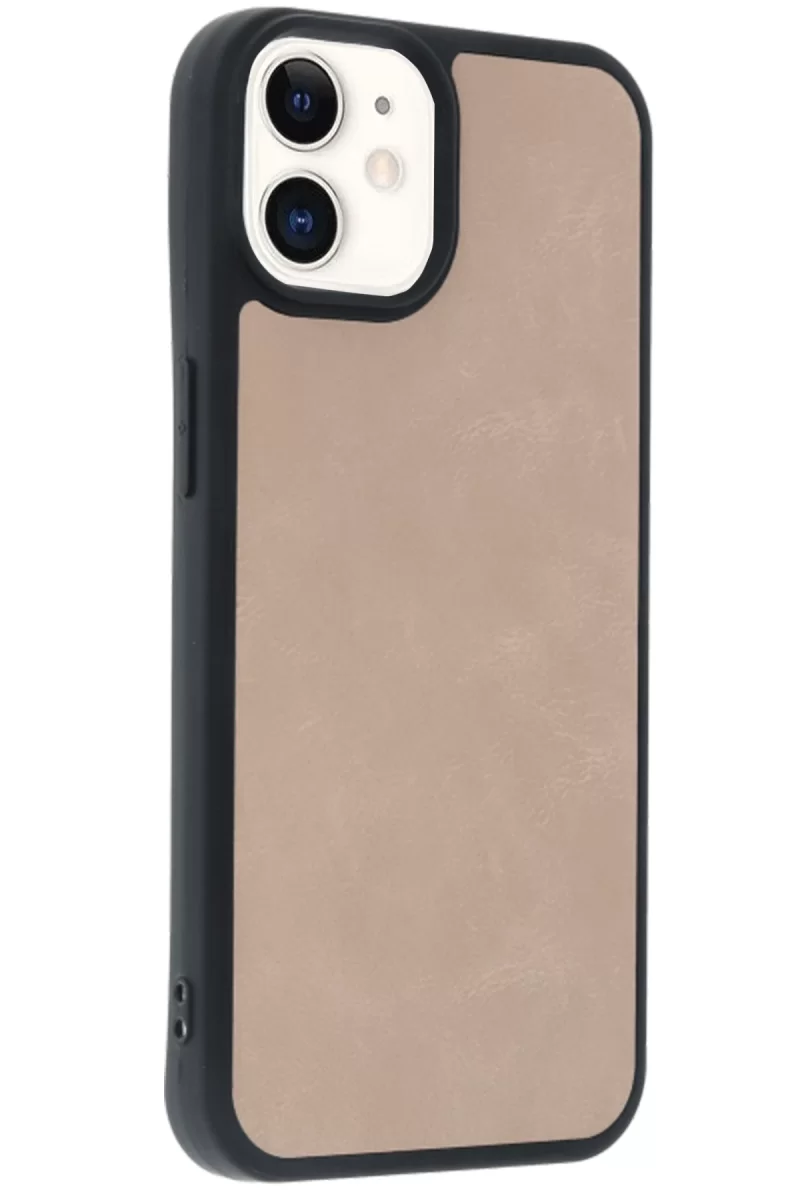 Newface Apple iPhone 11 Kılıf Aras Deri Kapak - Pudra
