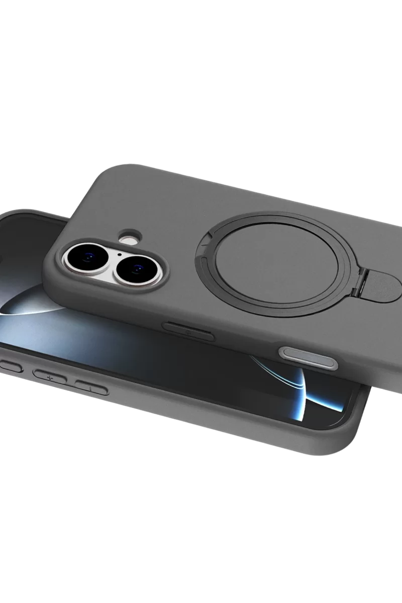 Newface Apple iPhone 16 Plus Regal Magsafe Standlı Kapak - Titan Gri