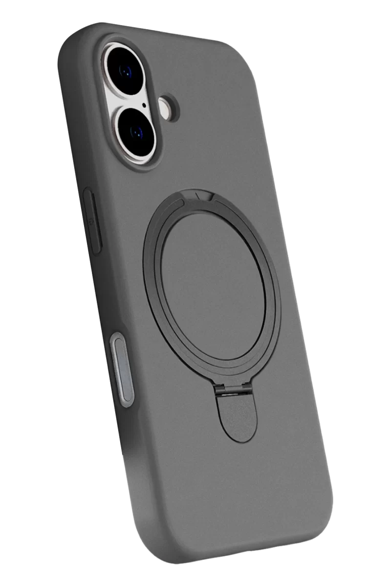 Newface Apple iPhone 16 Plus Regal Magsafe Standlı Kapak - Titan Gri