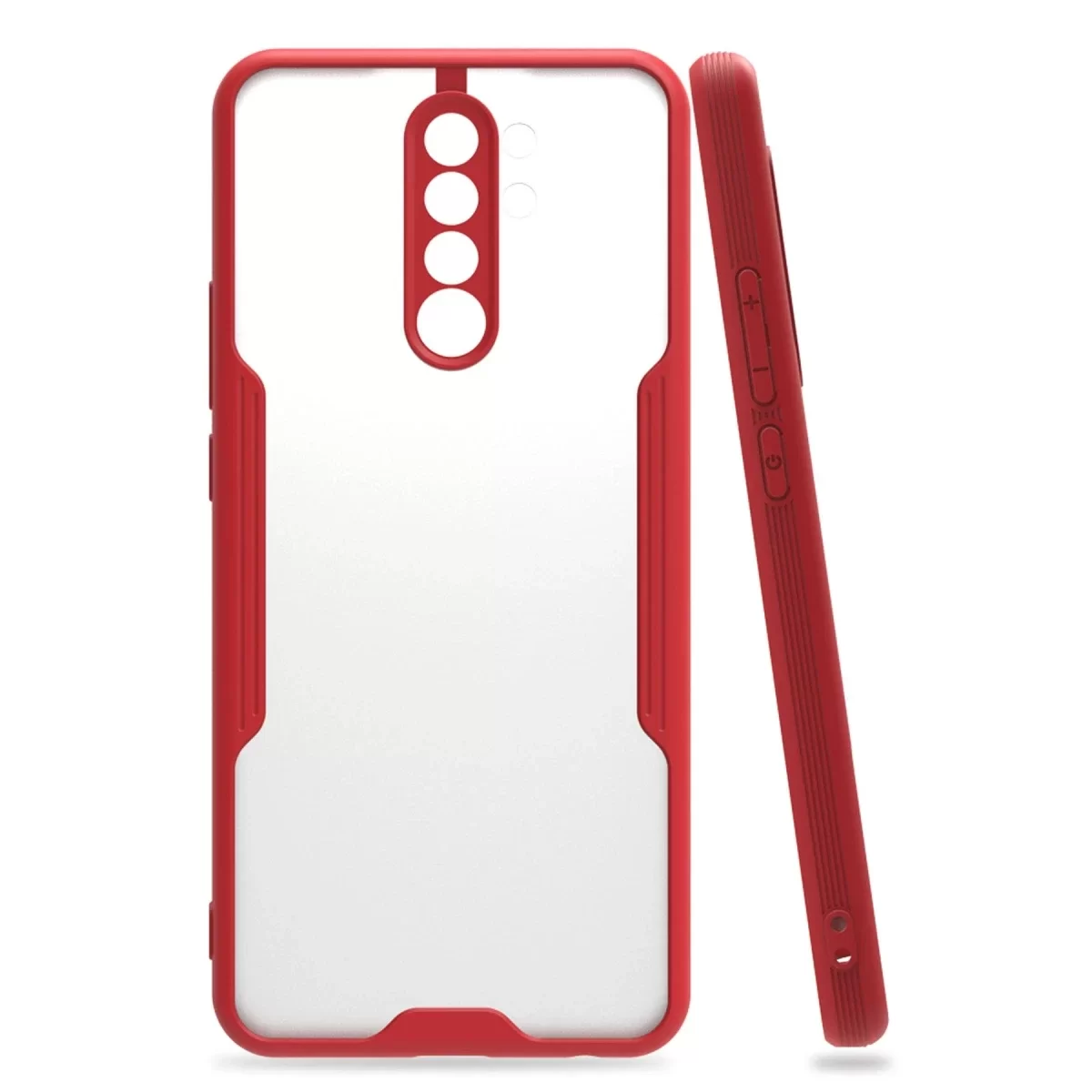 Newface Xiaomi Redmi 9 Kılıf Platin Silikon - Kırmızı