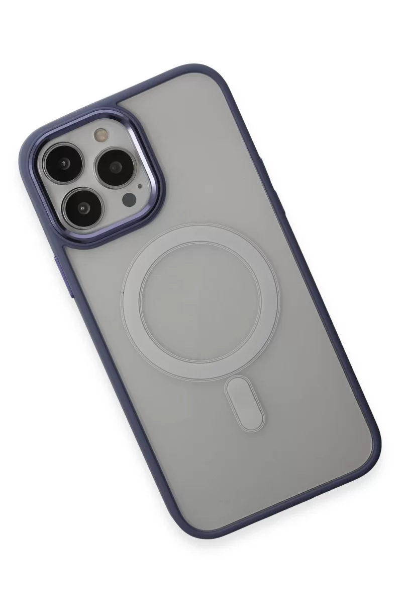 Newface Apple iPhone 15 Pro Max Kılıf Room Magneticsafe Silikon - Sierra Blue