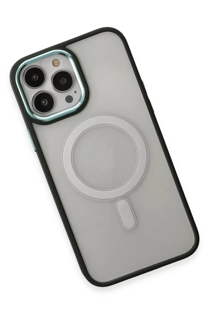 Newface Apple iPhone 15 Pro Max Kılıf Room Magneticsafe Silikon - Köknar Yeşili