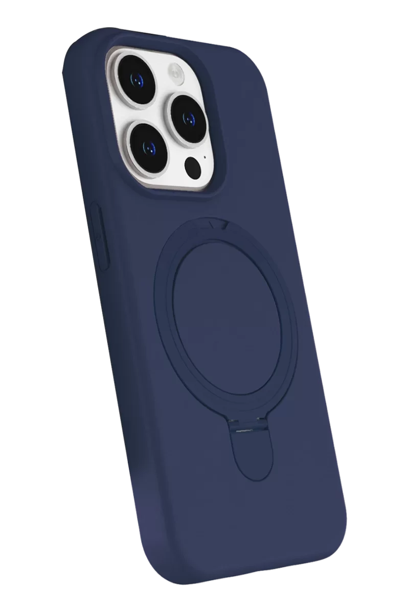 Newface Apple iPhone 14 Pro Max Regal Magsafe Standlı Kapak - Lacivert