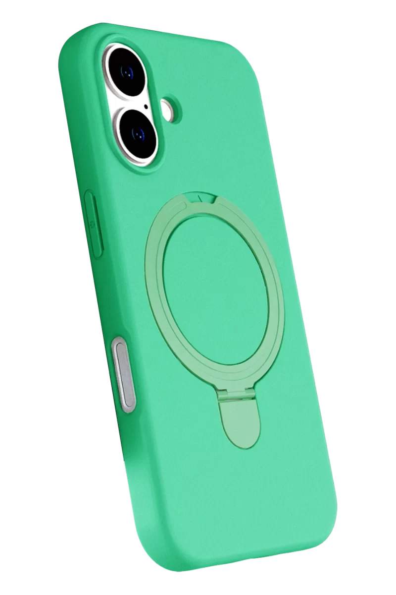Newface Apple iPhone 16 Plus Regal Magsafe Standlı Kapak - Yeşil