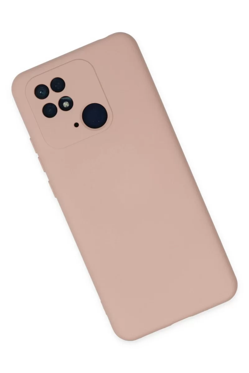 Newface Xiaomi Redmi 10C Kılıf Nano içi Kadife Silikon - Pudra
