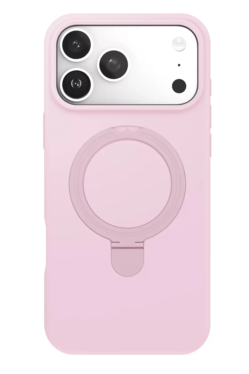 Newface Apple iPhone 17 Pro Regal Magsafe Standlı Kapak - Açık Pembe