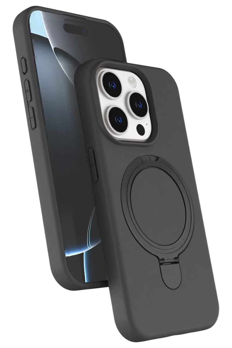 Newface Apple iPhone 14 Pro Max Regal Magsafe Standlı Kapak - Titan Gri