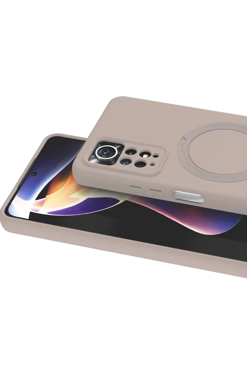 Newface Xiaomi Redmi Note 12 Pro 4G Regal Magsafe Standlı Kapak - Çöl Titanyum