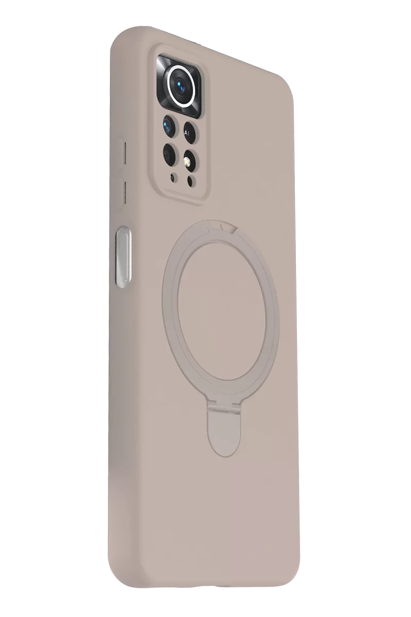 Newface Xiaomi Redmi Note 12 Pro 4G Regal Magsafe Standlı Kapak - Çöl Titanyum