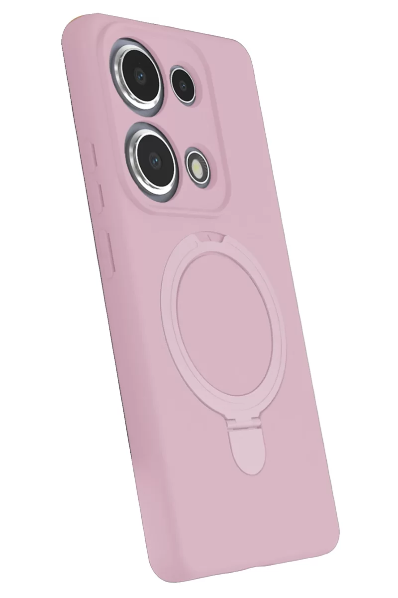 Newface Xiaomi Redmi Note 13 Pro 4G Regal Magsafe Standlı Kapak - Açık Pembe