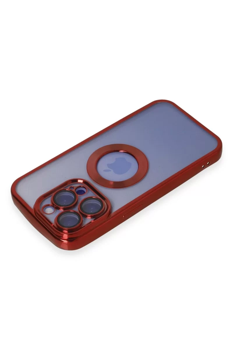 Newface Apple iPhone 15 Pro Kılıf Slot Silikon - Kırmızı
