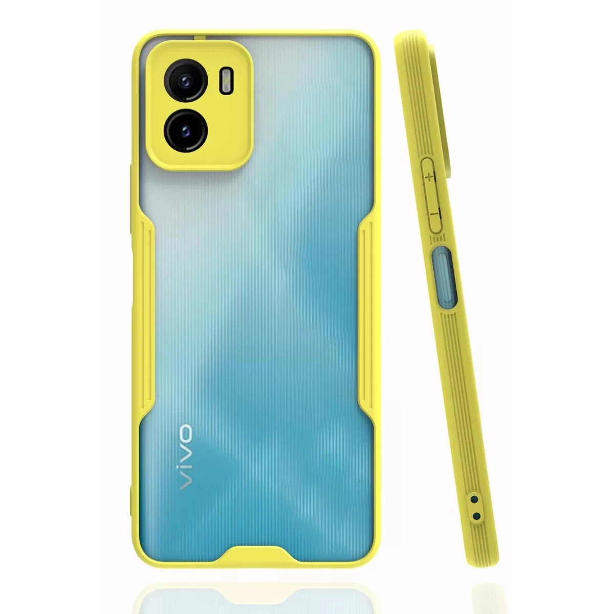 Newface Vivo Y15S Kılıf Platin Silikon - Sarı