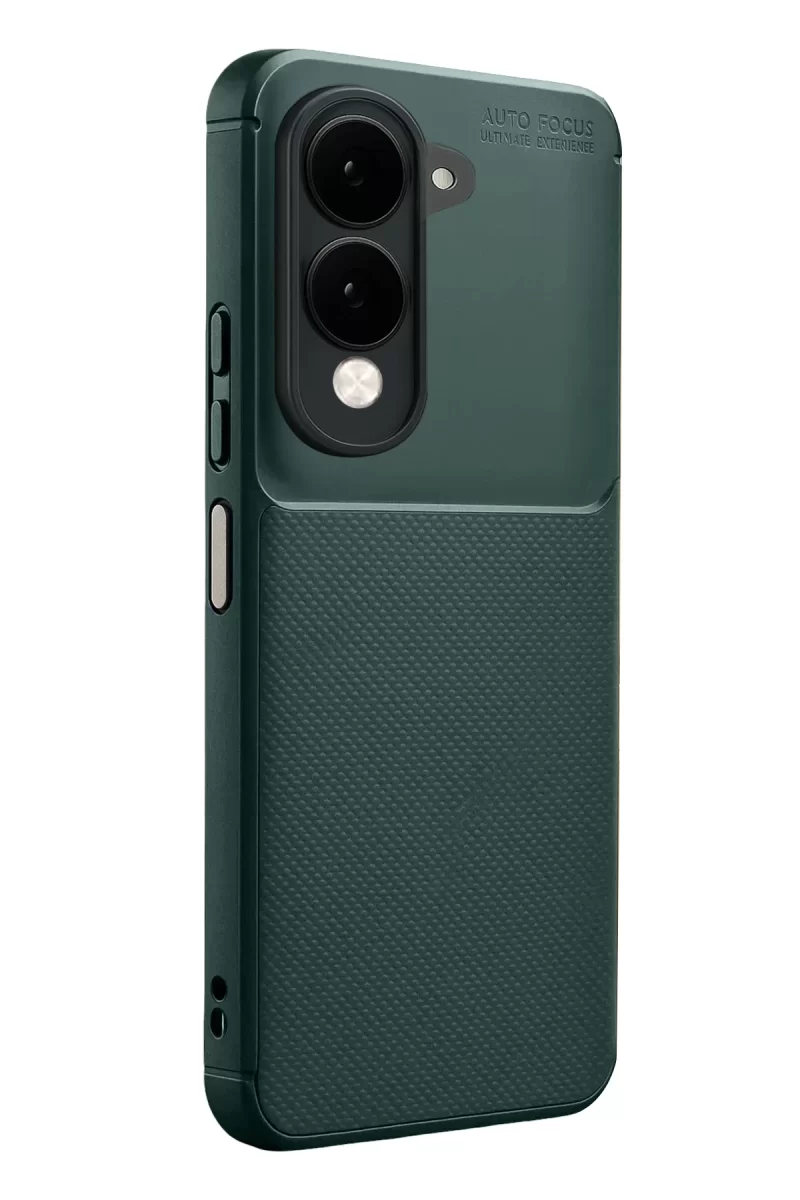 Newface Vivo Y29S Auto Focus Karbon Kapak - Koyu Yeşil