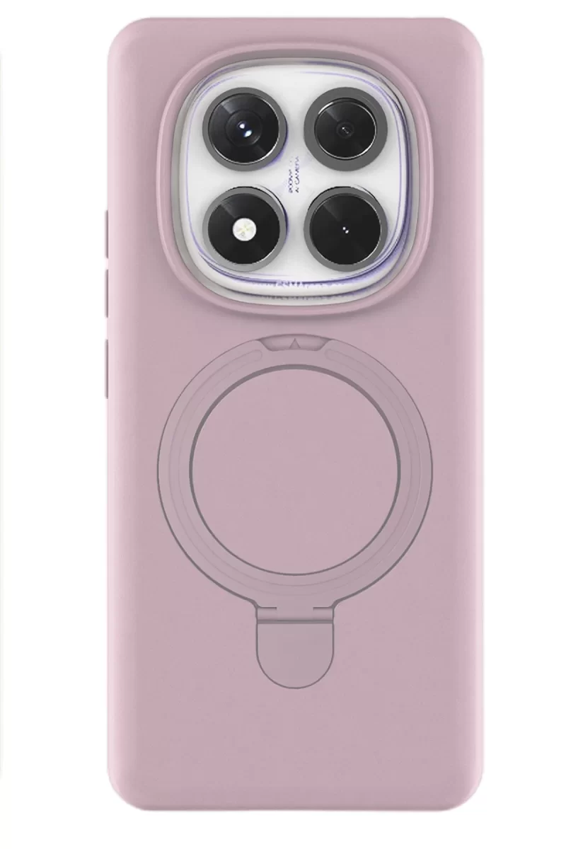 Newface Xiaomi Redmi Note 14 Pro 4G Regal Magsafe Standlı Kapak - Açık Pembe