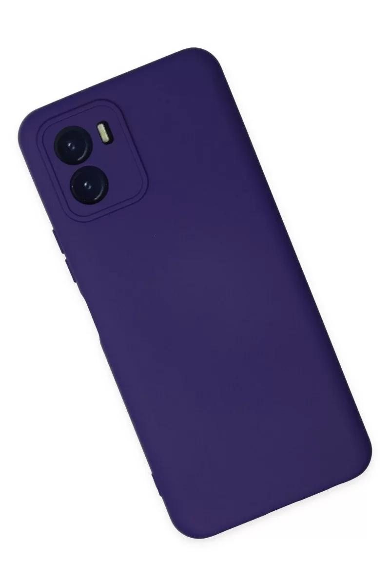 Newface Vivo Y15S Kılıf Nano içi Kadife Silikon - Mor