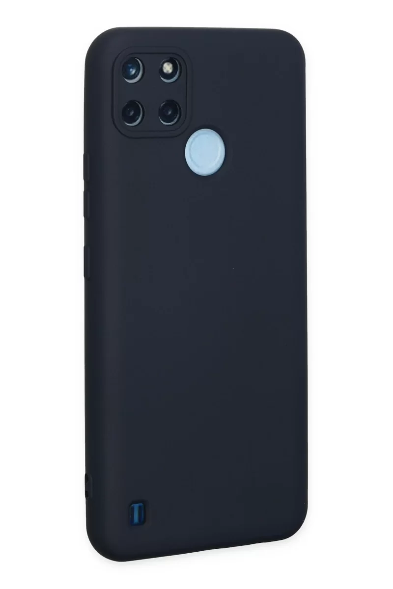 Newface Realme C25Y Kılıf Nano içi Kadife Silikon - Lacivert