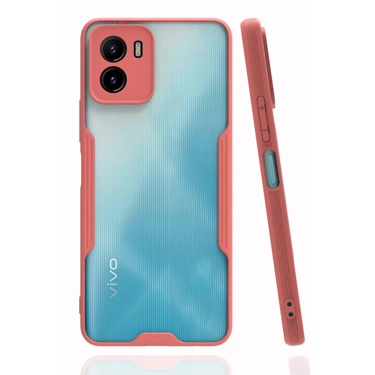 Newface Vivo Y15S Kılıf Platin Silikon - Pembe