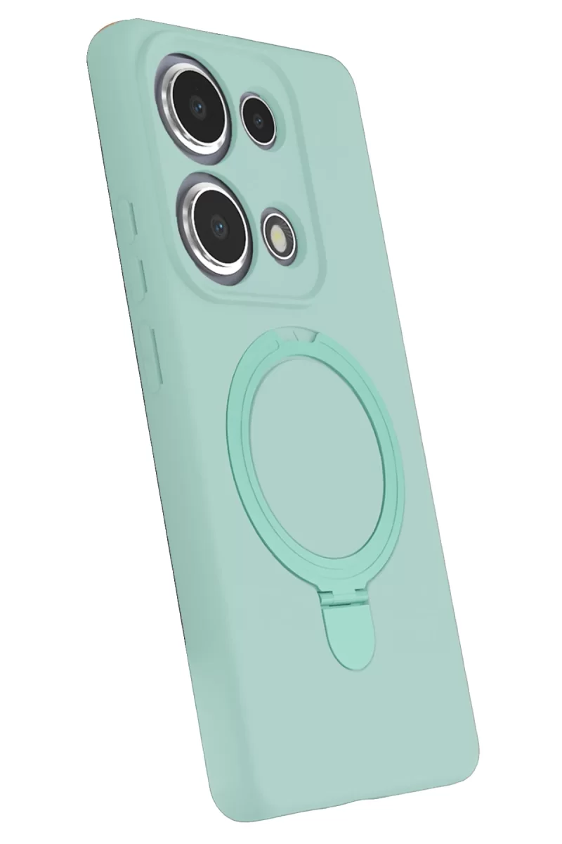 Newface Xiaomi Redmi Note 13 Pro 4G Regal Magsafe Standlı Kapak - Su Yeşili