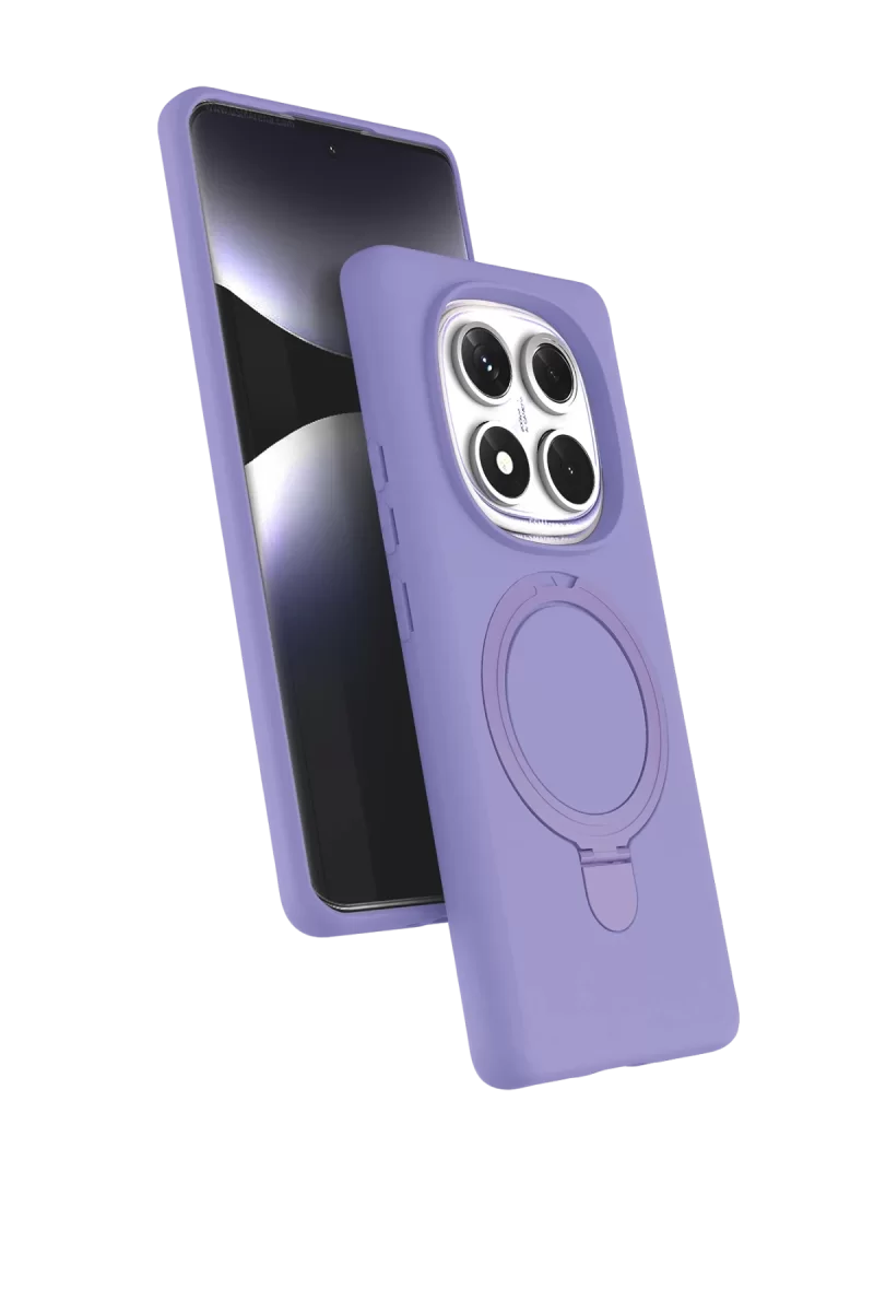 Newface Xiaomi Redmi Note 14 Pro 4G Regal Magsafe Standlı Kapak - Lila