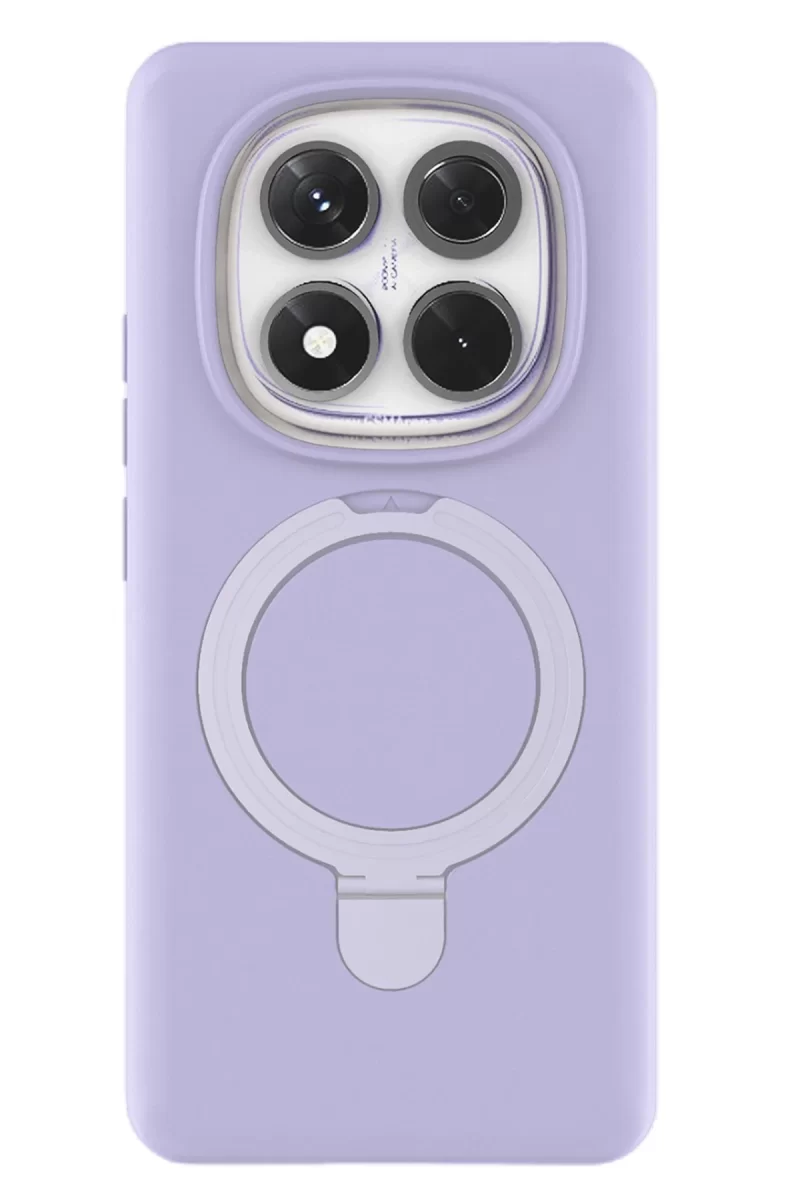 Newface Xiaomi Redmi Note 14 Pro 4G Regal Magsafe Standlı Kapak - Lila