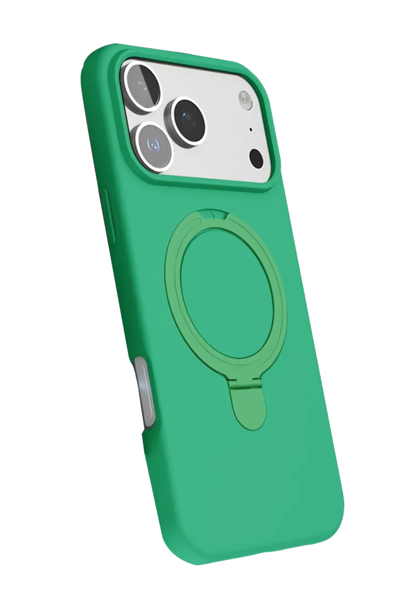 Newface Apple iPhone 17 Pro Regal Magsafe Standlı Kapak - Yeşil