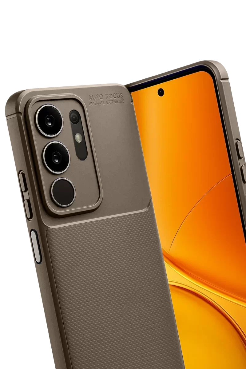 Newface Vivo Y29 4G Auto Focus Karbon Kapak - Kahverengi