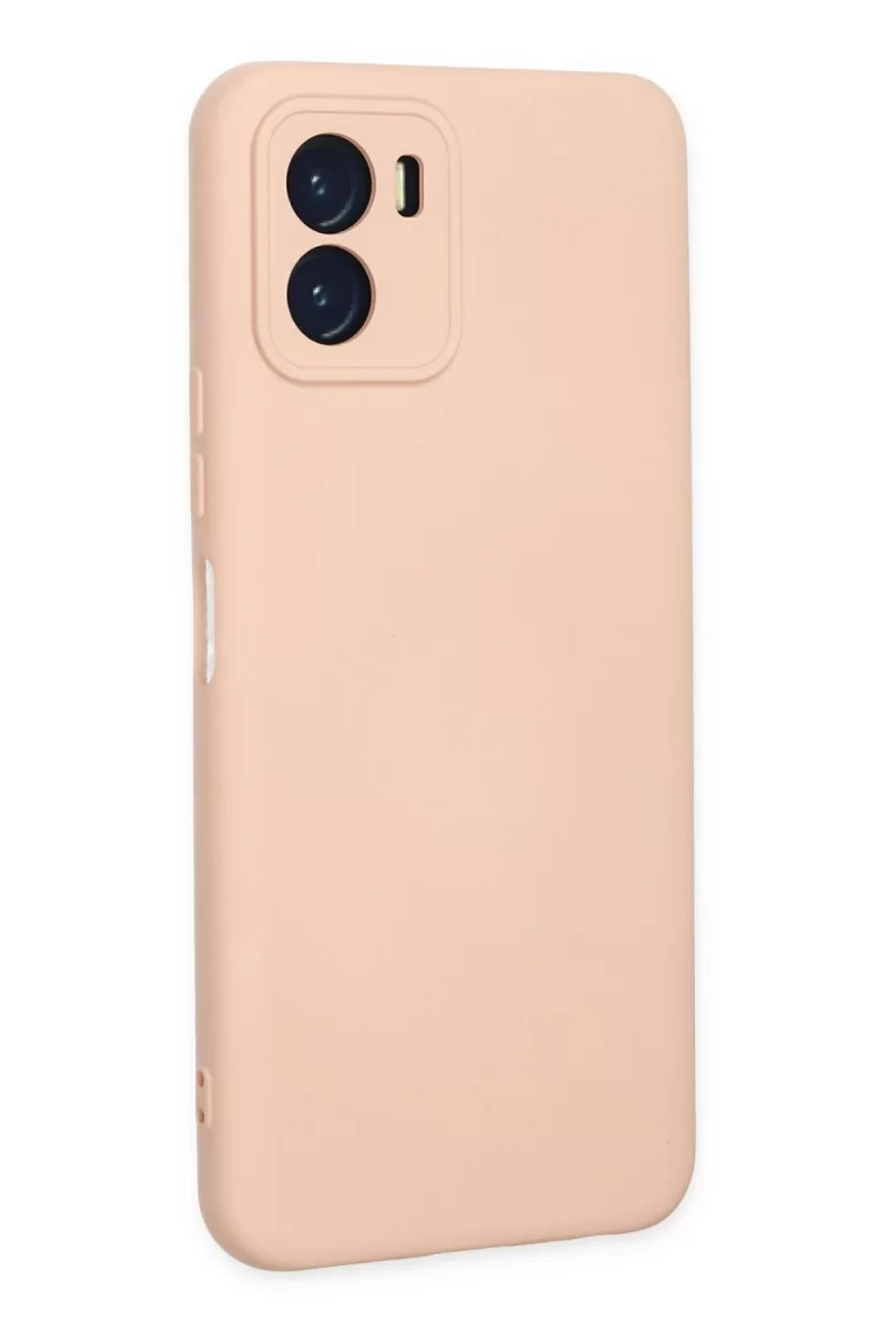 Newface Vivo Y15S Kılıf Nano içi Kadife Silikon - Pudra