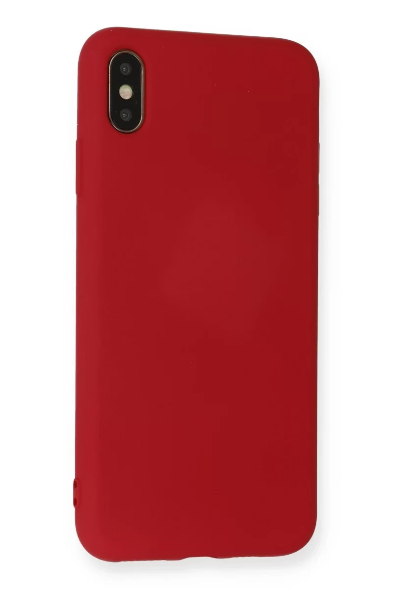 Newface Apple iPhone X Kılıf Nano içi Kadife Silikon - Kırmızı