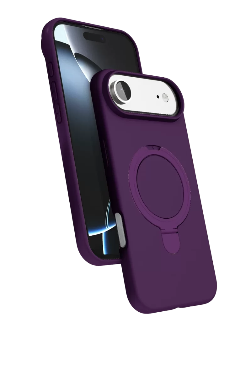 Newface Apple iPhone 17 Air Regal Magsafe Standlı Kapak - Derin Mor