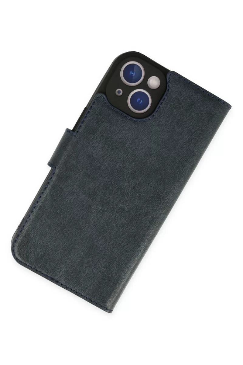 Newface Apple iPhone 14 Plus Kılıf Trend S Plus Kapaklı Kılıf - Lacivert