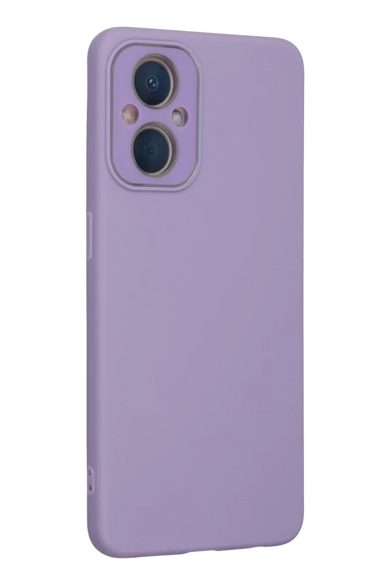 Newface Oppo Reno 7 Lite Kılıf Lansman Glass Kapak - Lila