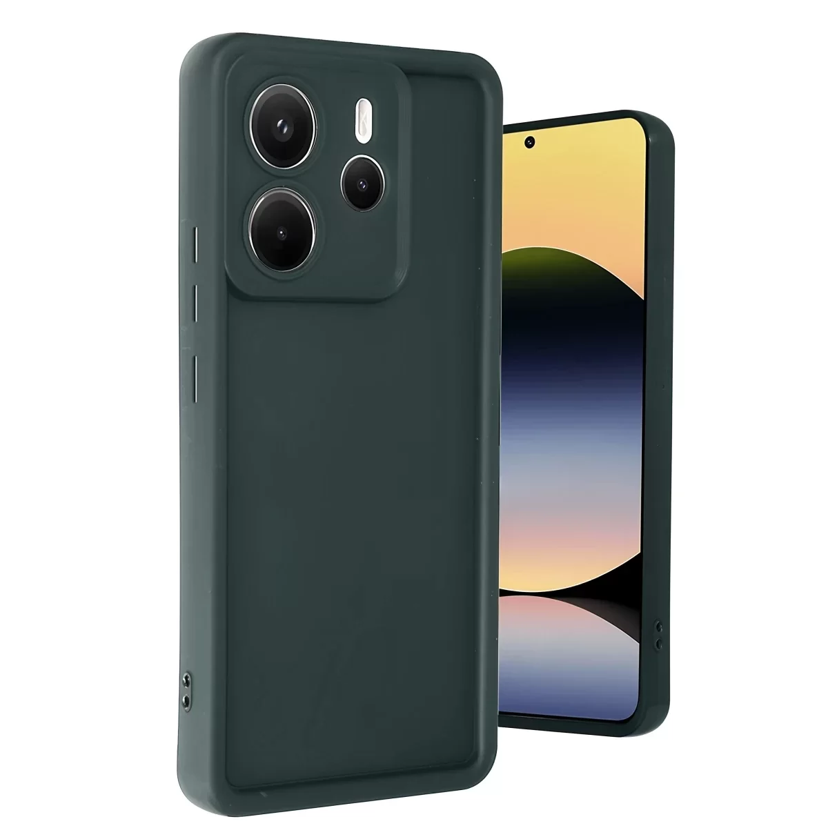 Newface Xiaomi Redmi Note 14 4G Kılıf Viera Silikon - Koyu Yeşil