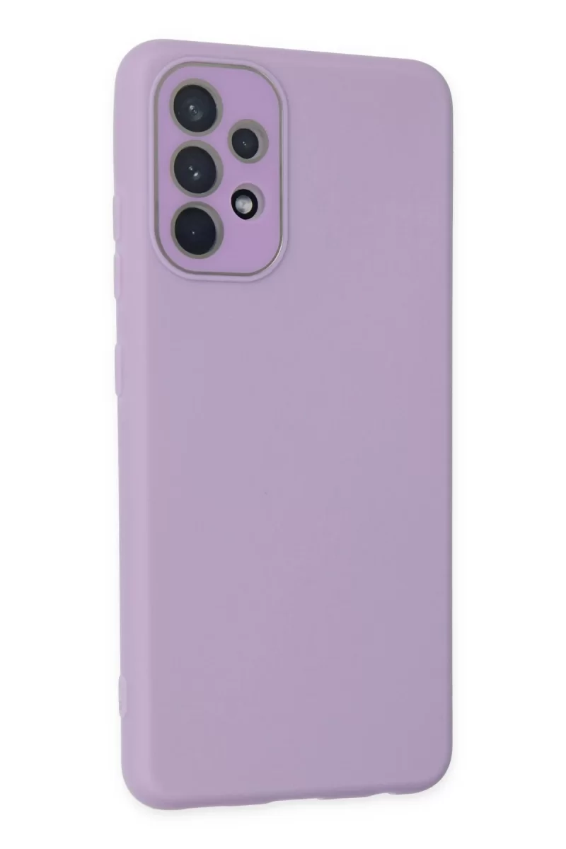 Newface Samsung Galaxy A53 5G Kılıf Lansman Glass Kapak - Lila