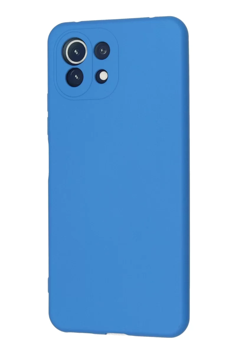 Newface Xiaomi Mİ 11 Lite Kılıf Nano içi Kadife Silikon - Mavi