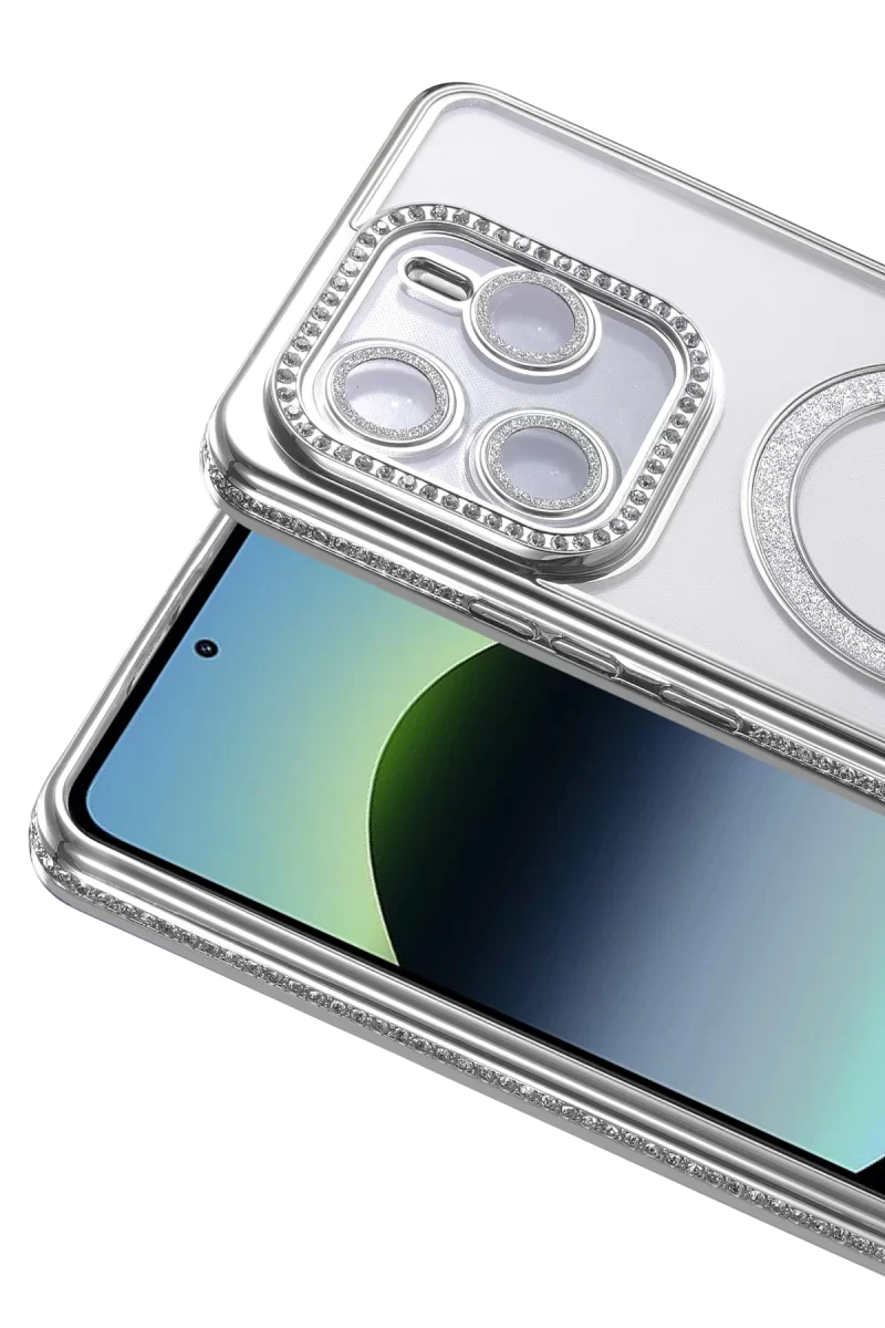 Newface Xiaomi Redmi Note 14 4G Joke Simli Magneticsafe Kılıf - Gümüş
