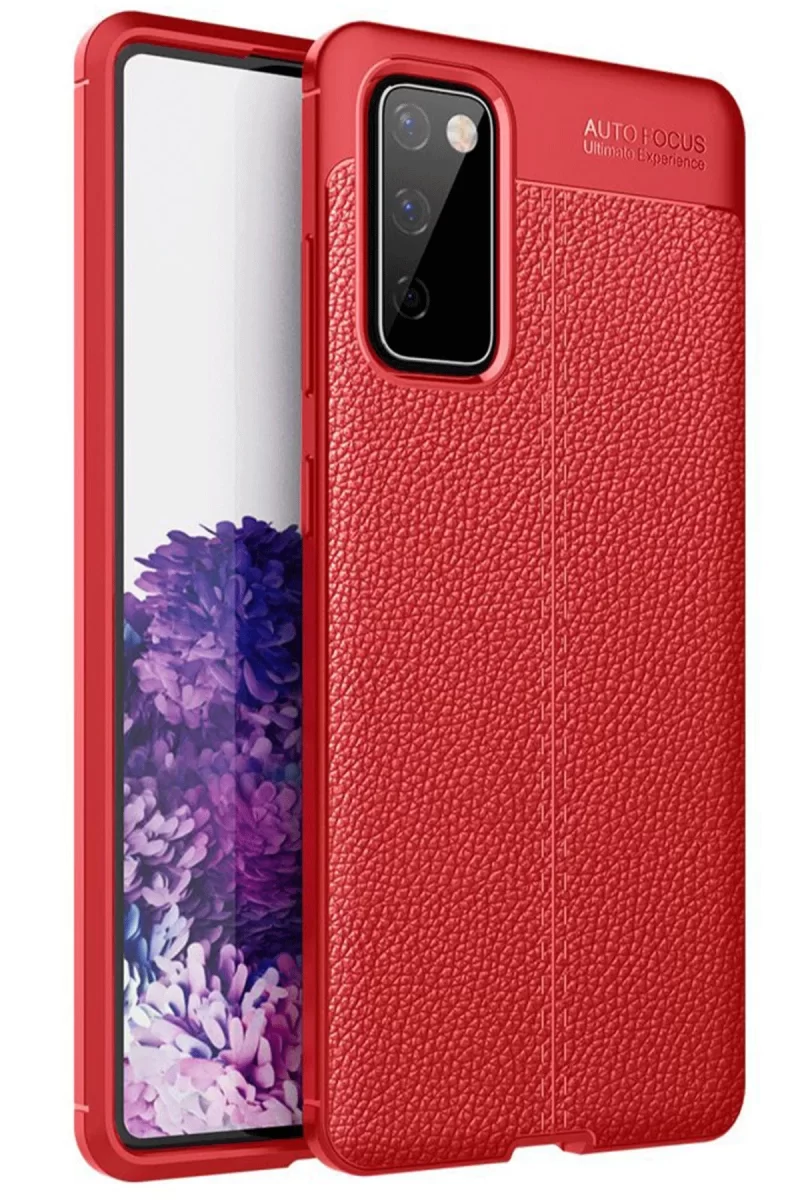Newface Samsung Galaxy S20 FE Kılıf Auto Focus Kapak - Kırmızı