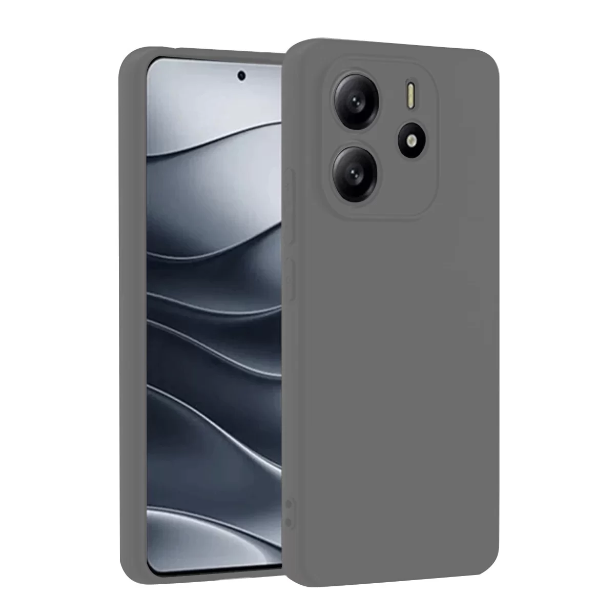 Newface Xiaomi Redmi Note 14 4G Kılıf First Silikon - Gri